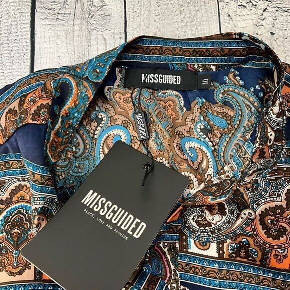 MISSGUIDED Satin Shirt Dress - Picture 5 of 7